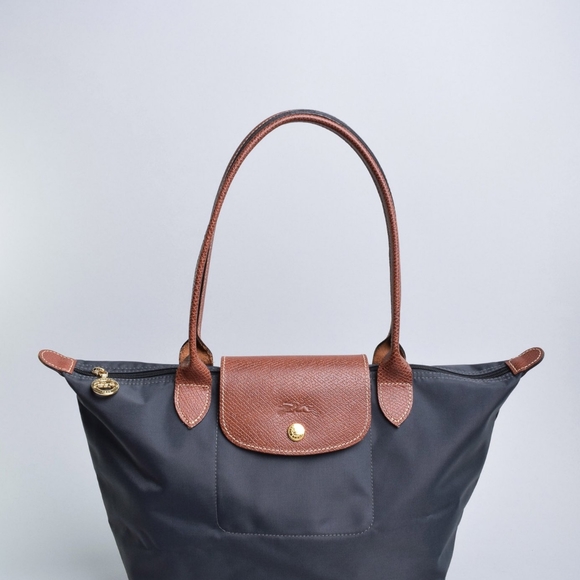 Longchamp Handbags - longchamp la pliage small tote bag in navy (long handle)